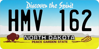 ND license plate HMV162