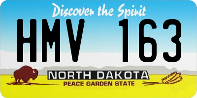 ND license plate HMV163