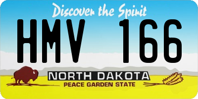 ND license plate HMV166