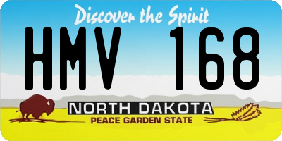 ND license plate HMV168