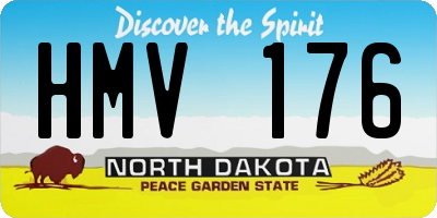 ND license plate HMV176