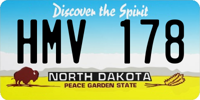 ND license plate HMV178