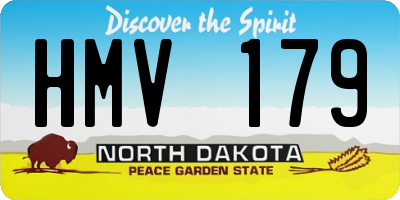 ND license plate HMV179