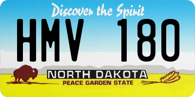 ND license plate HMV180