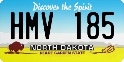 ND license plate HMV185