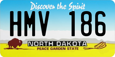 ND license plate HMV186