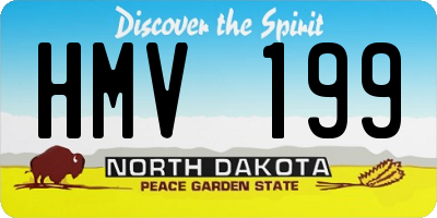 ND license plate HMV199