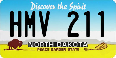 ND license plate HMV211