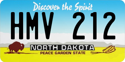 ND license plate HMV212