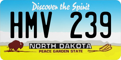 ND license plate HMV239