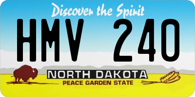 ND license plate HMV240