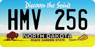 ND license plate HMV256