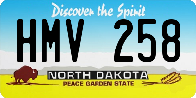 ND license plate HMV258