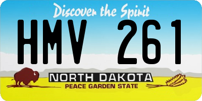 ND license plate HMV261