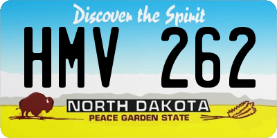 ND license plate HMV262