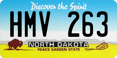 ND license plate HMV263