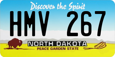 ND license plate HMV267