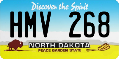 ND license plate HMV268