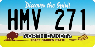 ND license plate HMV271