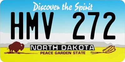 ND license plate HMV272