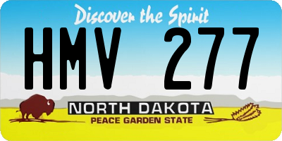 ND license plate HMV277