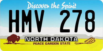 ND license plate HMV278