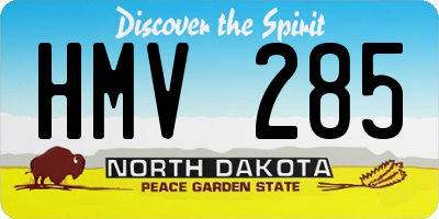 ND license plate HMV285