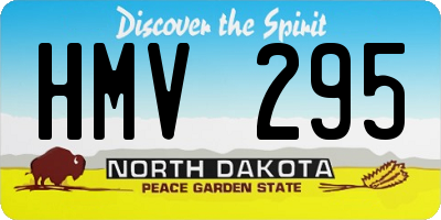 ND license plate HMV295