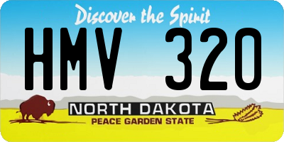 ND license plate HMV320