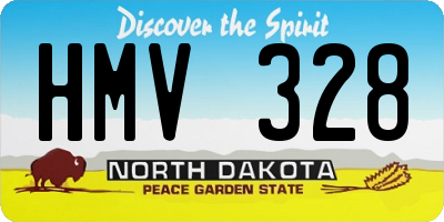 ND license plate HMV328