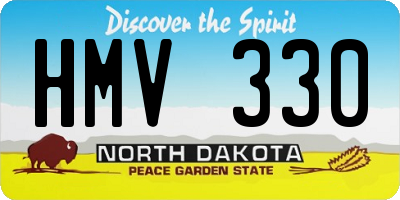 ND license plate HMV330