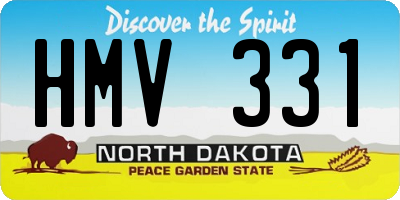 ND license plate HMV331