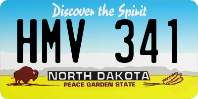 ND license plate HMV341