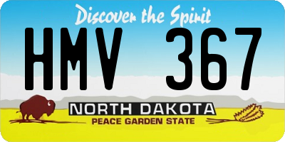 ND license plate HMV367