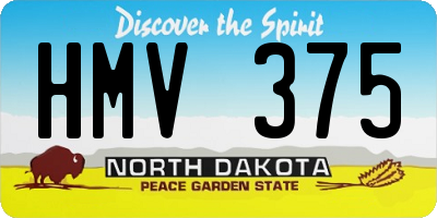 ND license plate HMV375