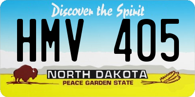 ND license plate HMV405
