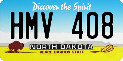 ND license plate HMV408