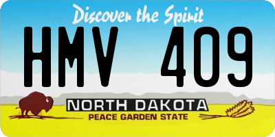 ND license plate HMV409