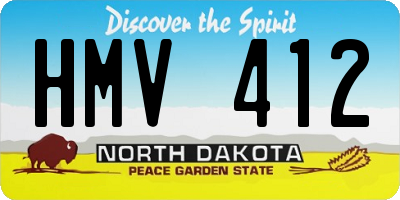 ND license plate HMV412