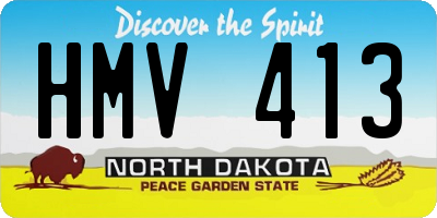 ND license plate HMV413