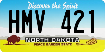 ND license plate HMV421