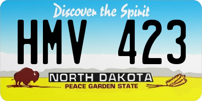 ND license plate HMV423