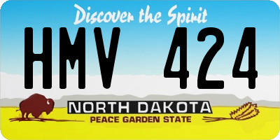 ND license plate HMV424