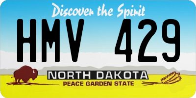 ND license plate HMV429