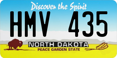 ND license plate HMV435