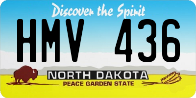 ND license plate HMV436