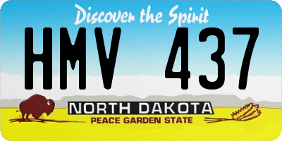 ND license plate HMV437