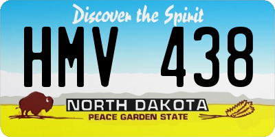 ND license plate HMV438