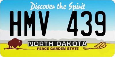 ND license plate HMV439