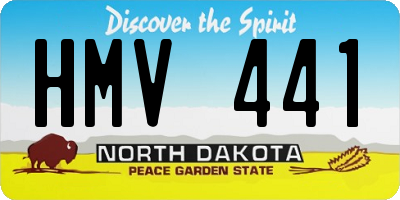 ND license plate HMV441